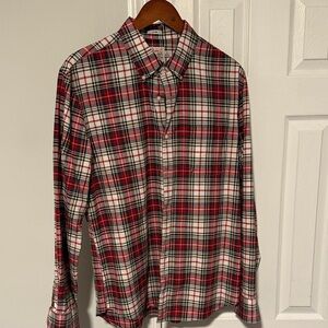 J. Crew Broken In Oxford Red Plaid Slim Fit Large